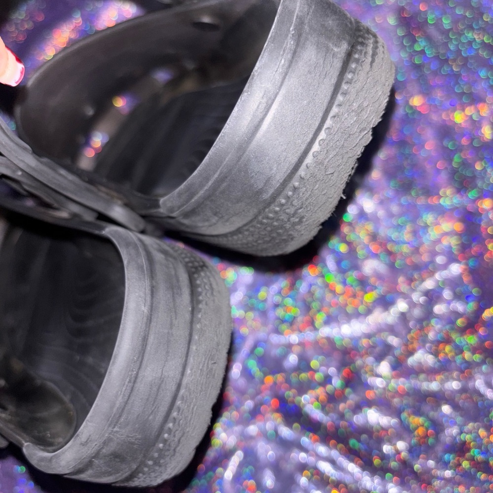 Black Translucent crocs - Picture 7 of 11